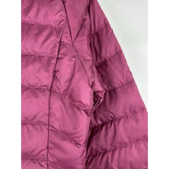 Patagonia Girls XL 14  Hi-Loft Down Sweater Hoody Hooded Puffer Jacket Pink - Picture 12 of 16